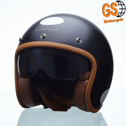  CAPACETE LUCCA SUBLIME BLACKOUT BROWN COM ÓCULOS SOL INTERNO