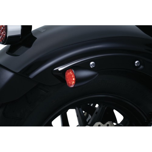 Pisca Modelo Torpedo Preto Traseiro Em Leds Vermelho, Universal Para Motos Que Tem O Encaixe M10-1.5 X 25Mm