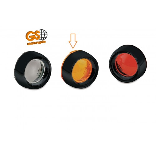 Aro Preto Brilhante com Lente Laranja para Pisca Bullet original Harley Davidson