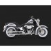 Ponteira 2,5 polegadas  Vance Hines Straightshot-Cromo-Softail Deluxe 2005 - 2017