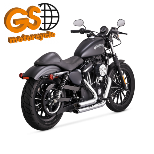 Escapamento Vance & Hines Shortshots Staggered - Cromado - Sportster 2014 - 2018