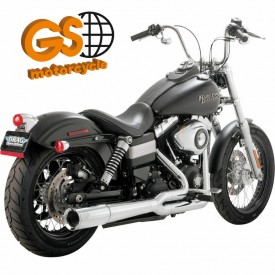 Escapamento Vance Hines Pro Pipe 2x1-Cromo-Dyna Switchback 2012 - 2016