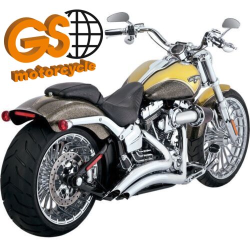 Escapamento Vance Hines Big Radius 2x2-Cromo-Softail 1986-2017