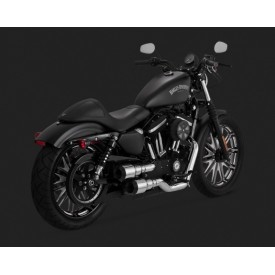 Escapamento Vance & Hines Hi-Output Grenades - Cromado com Preto - Sportster 2004 - 2018