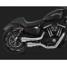 Escapamento Vance & Hines Hi-Output Grenades - Cromado com Preto - Sportster 2004 - 2018