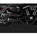 Escapamento Vance & Hines Hi-Output Grenades - Preto com Cromado - Sportster 2004 - 2018