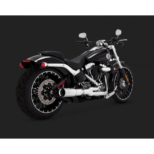 Escapamento Vance & Hines Hi-Output Short 2 Into 1 - Cromado - Softail Breakout 2013 - 2017