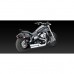 Ponteira 3´´ Vance & Hines Twin Slash - Cromada - Dyna Fat Bob 2008 - 2017