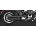 Ponteira 3´´ Vance & Hines Twin Slash - Preta - Softail Fatboy 2007 - 2017