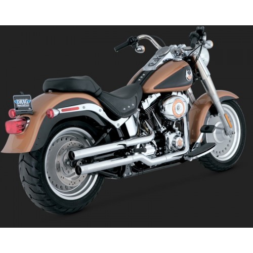 Ponteira 2,5 pole Vance & Hines Straightshots - Cromada - Softail Fat Boy 2007 - 2017