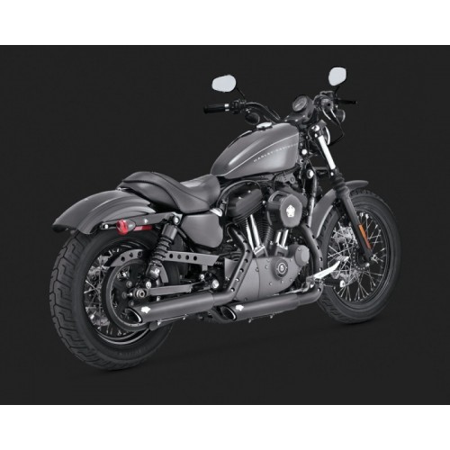 Ponteira 3´´ Vance & Hines Twin Slash - Preta - Sportster 2004 - 2013