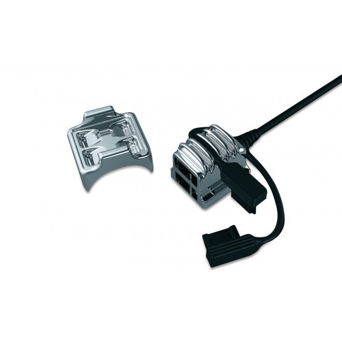 Tomada USB 2 portas universal - Cromado